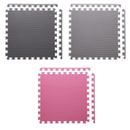 One Fitness Puzzelmat - Set van 9 - 10 mm - Roze/Grijs