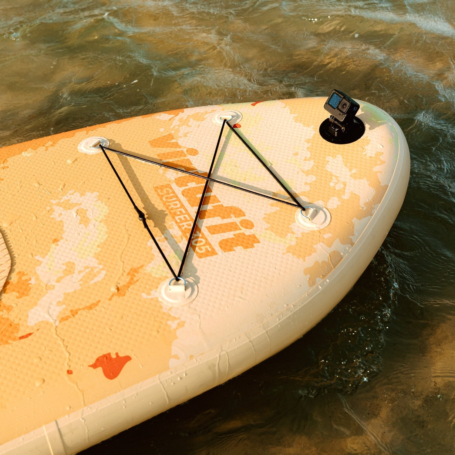 Virtufit Supboard Surfer 305 - Zwart - Inclusief Windzeil en accessoires