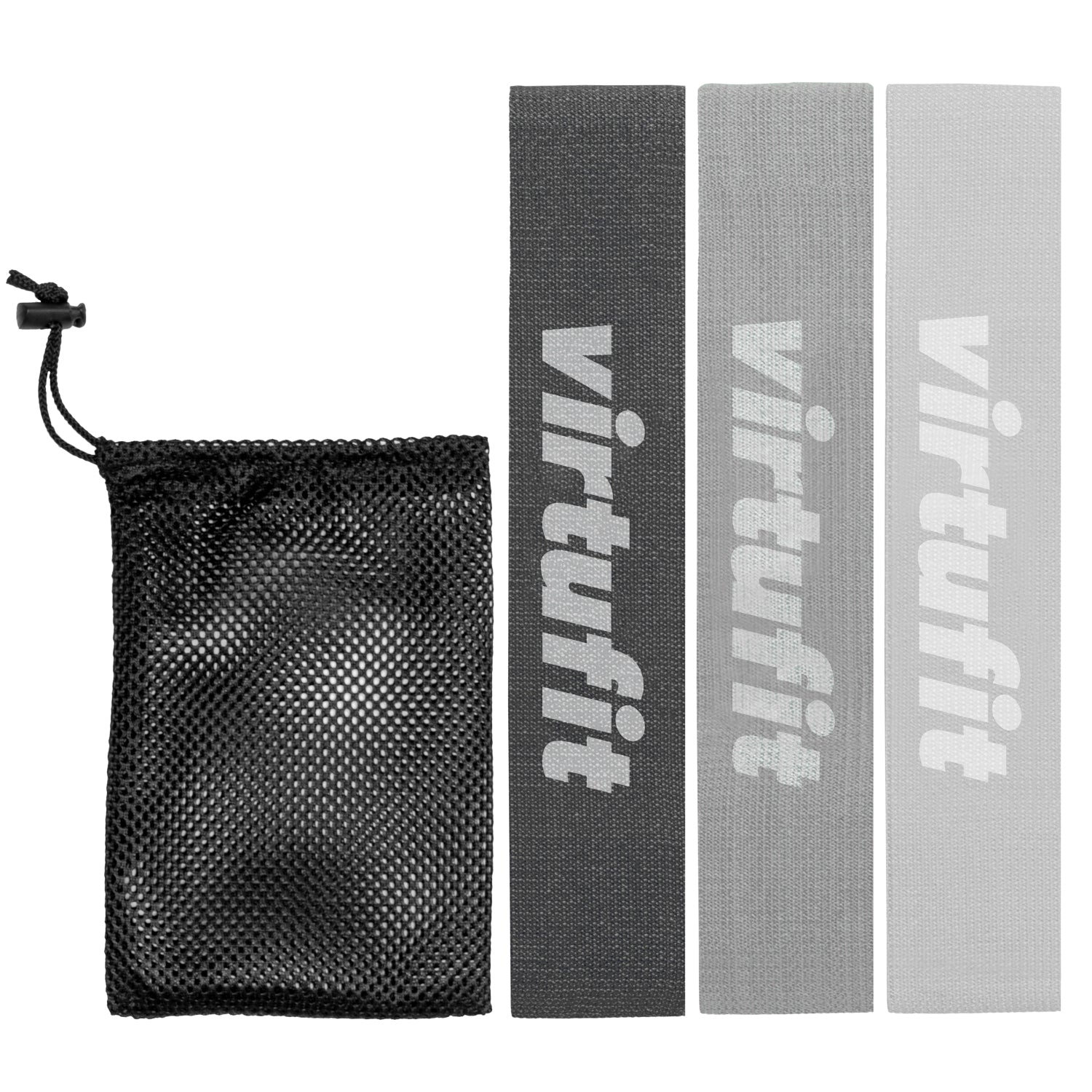 VirtuFit Mini Weerstandsbanden set - Katoen - 3 Stuks - Incl. Opbergtas
