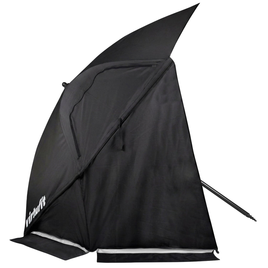 VirtuFit Strandparasol Premium - Windscherm - Strandtent - 200 cm - Zwart
