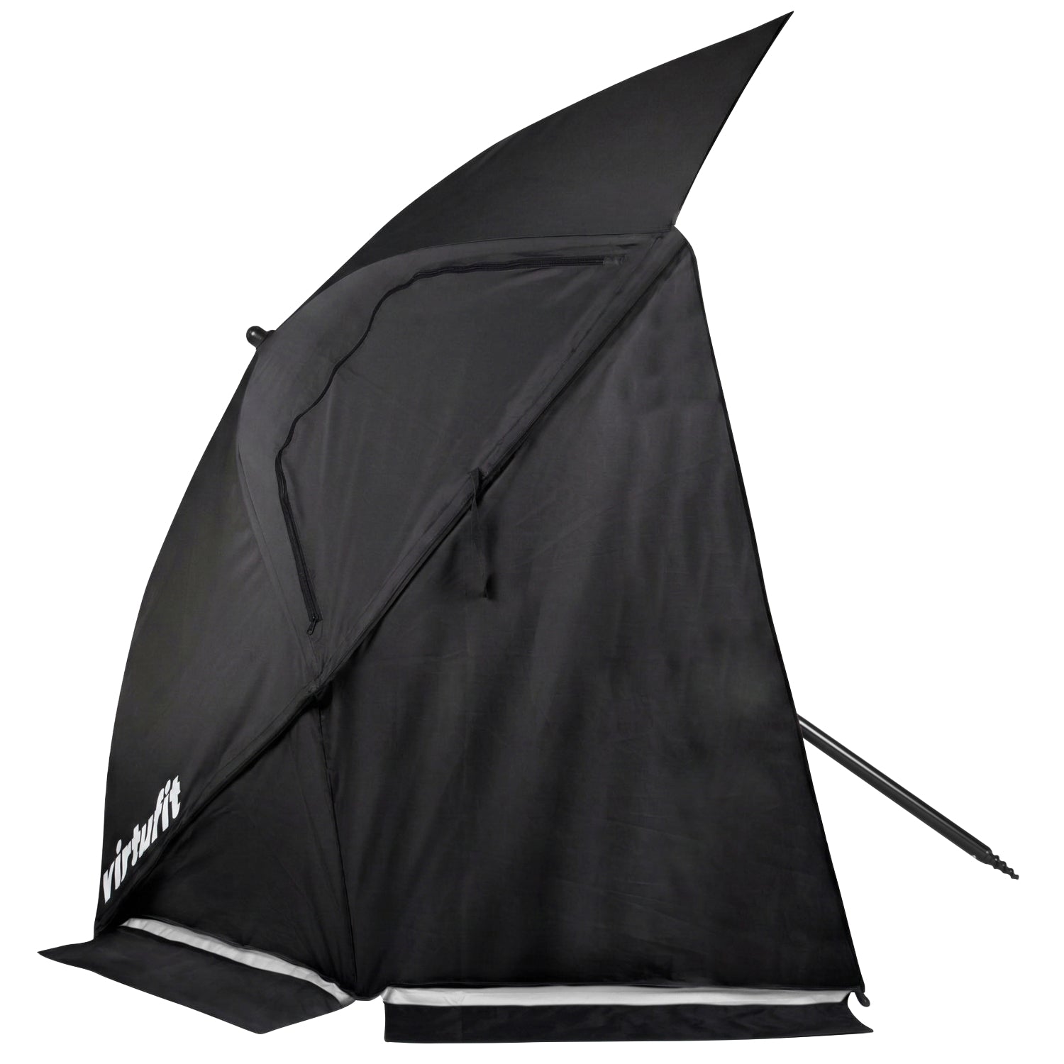 VirtuFit Strandparasol Premium - Windscherm - Strandtent - 200 cm - Zwart