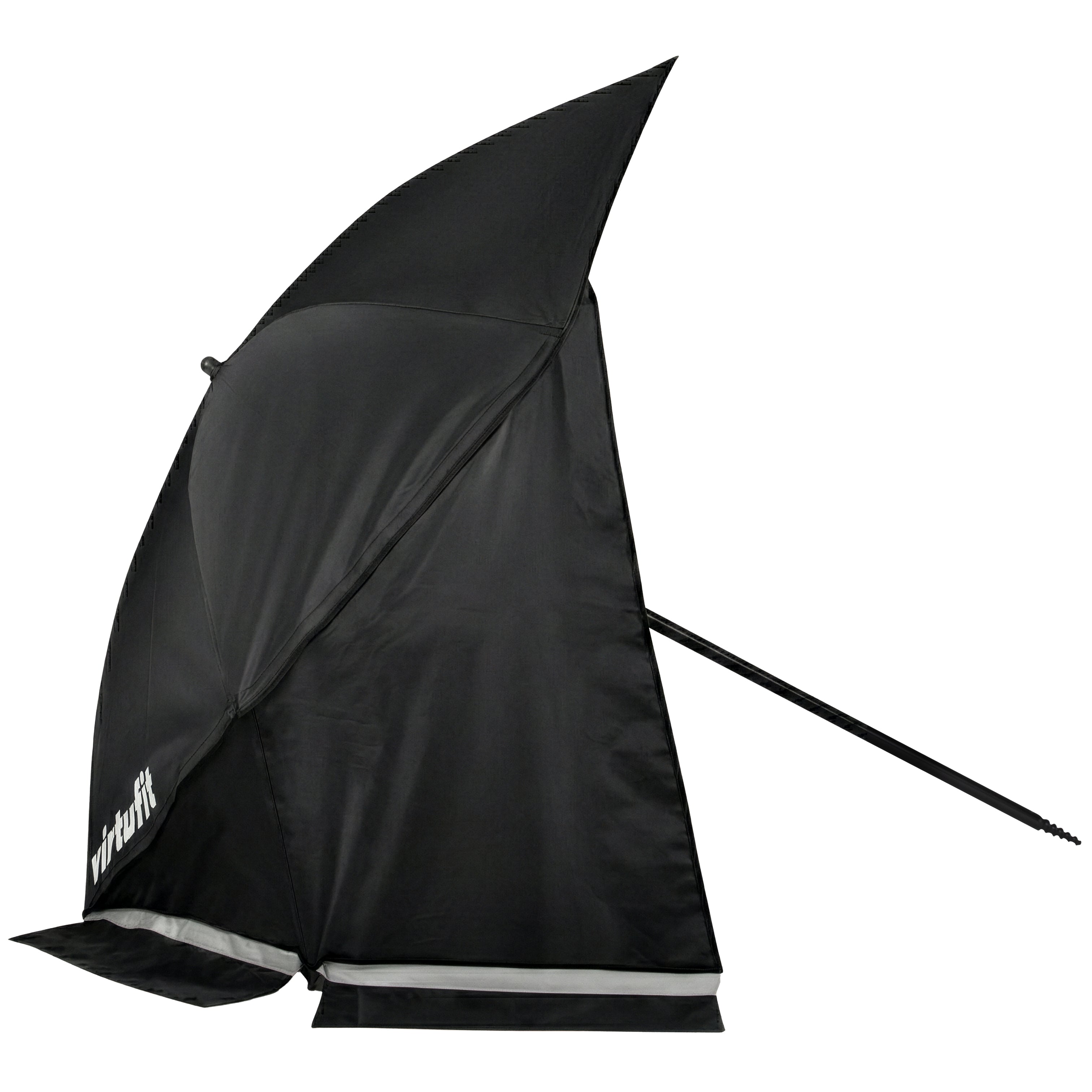 VirtuFit Strandparasol - Windscherm - Strandtent - 160 cm - Zwart