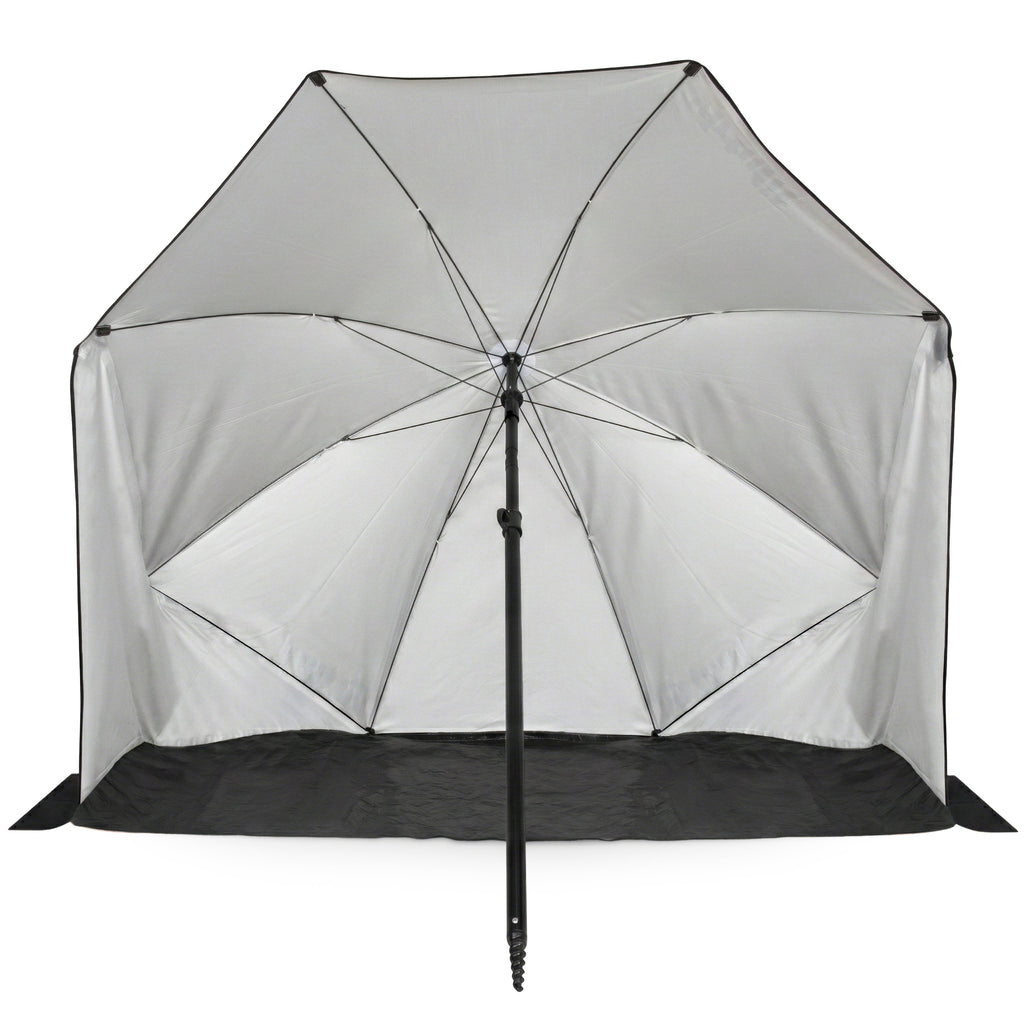 VirtuFit Strandparasol - Windscherm - Strandtent - 160 cm - Zwart