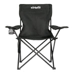 VirtuFit Opvouwbare Camping Stoel - Strandstoel - Zwart