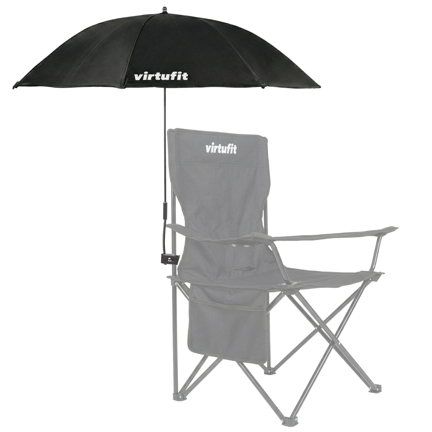 VirtuFit Universele Stoelparasol - Zwart