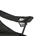 VirtuFit Campingstoel opvouwbaar met voetsteun - Strandstoel - Zwart