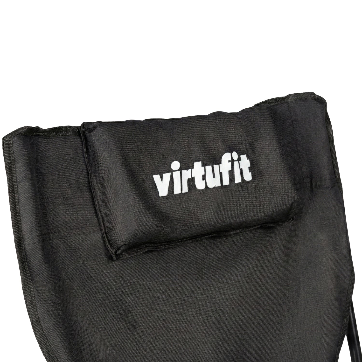 VirtuFit Campingstoel opvouwbaar met voetsteun - Strandstoel - Zwart