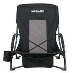 VirtuFit Strandstoel opvouwbaar - Campingstoel - Zwart
