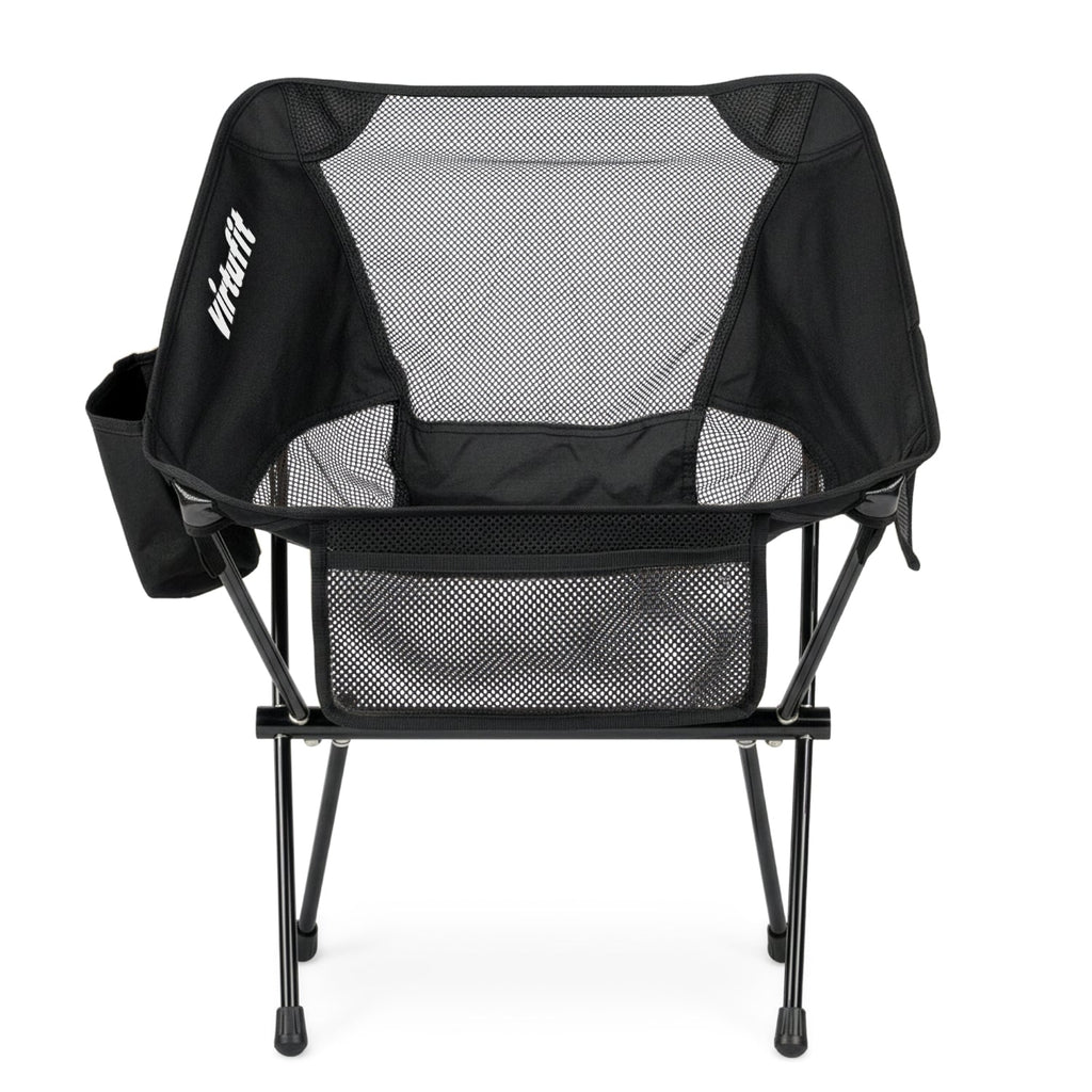 VirtuFit Camping Stoel Compact - Strandstoel - Opvouwbaar - Zwart