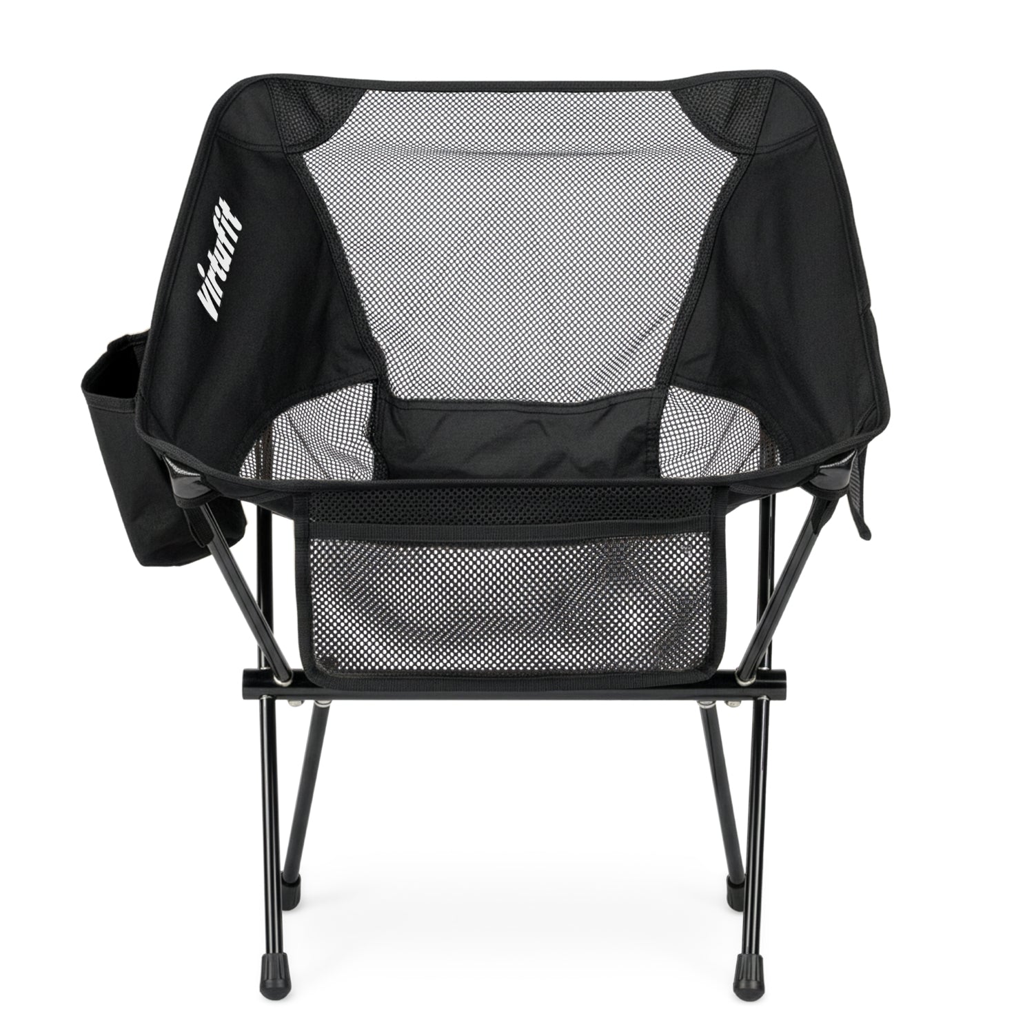 VirtuFit Camping Stoel Compact - Strandstoel - Opvouwbaar - Zwart
