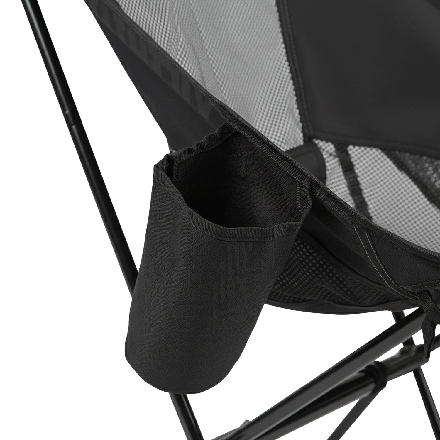 VirtuFit Camping Stoel Compact - Strandstoel - Opvouwbaar - Zwart