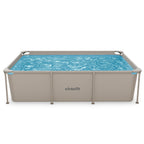 VirtuFit Rechthoekig Zwembad - 260 x 180 x 66 cm - Beige - Inclusief Filterpomp