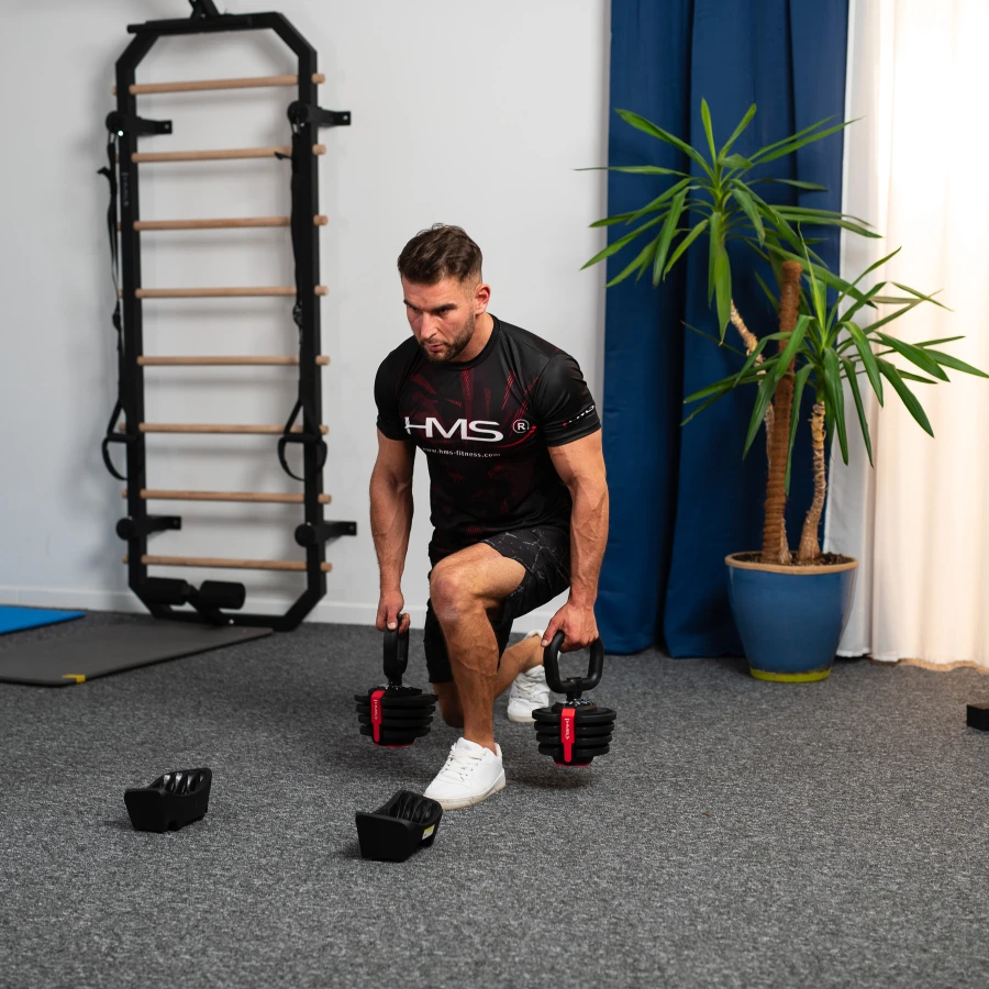 HMS 3-in-1 Verstelbare Dumbbell Set - 43,5 kg