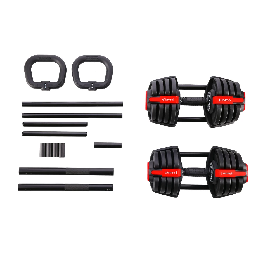 HMS 3-in-1 Verstelbare Dumbbell Set - 43,5 kg