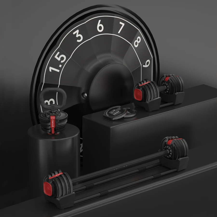 HMS 3-in-1 Verstelbare Dumbbell Set - 43,5 kg
