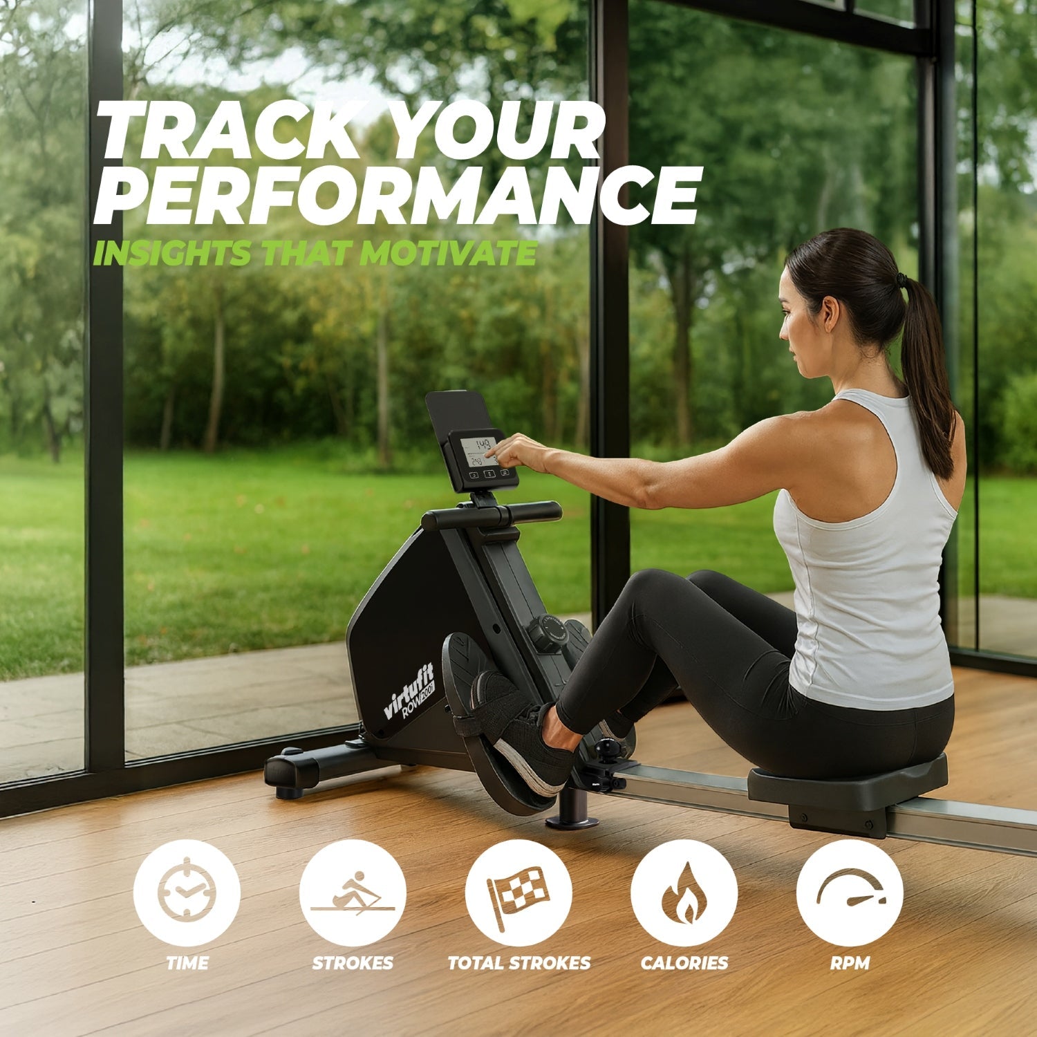 VirtuFit ROW200i Roeitrainer - Magnetische roeimachine (ROW450) - Showroommodel
