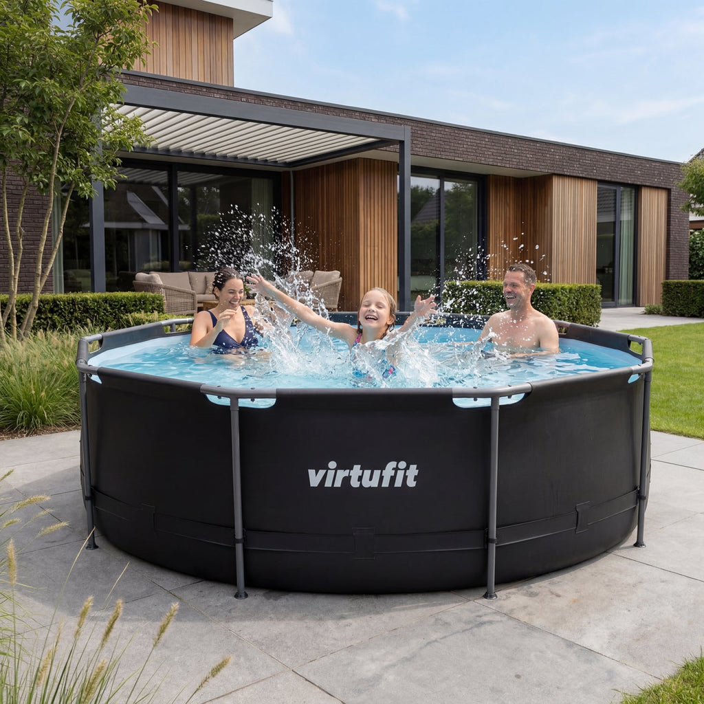 VirtuFit Rond Zwembad - Ø366 x 100 cm - Antraciet