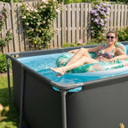 VirtuFit Rechthoekig Zwembad - 260 x 180 x 66 cm - Antraciet - Compleet Pakket