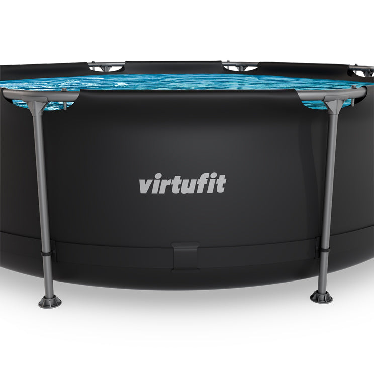 VirtuFit Rond Zwembad Ø244x 76 cm - Antraciet - Compleet pakket