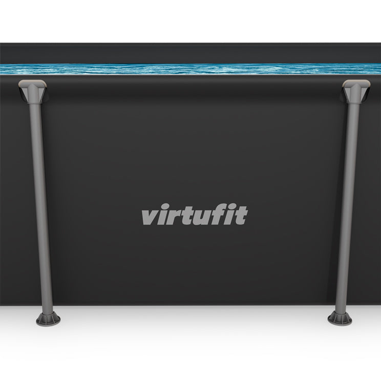 VirtuFit Rechthoekig Zwembad - 260 x 180 x 66 cm - Antraciet - Compleet Pakket
