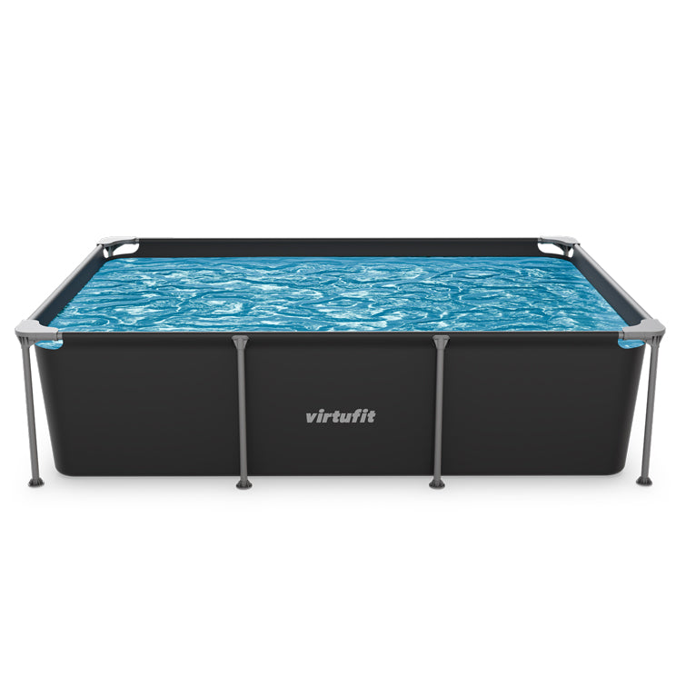 VirtuFit Rechthoekig Zwembad - 260 x 180 x 66 cm - Antraciet - Compleet Pakket