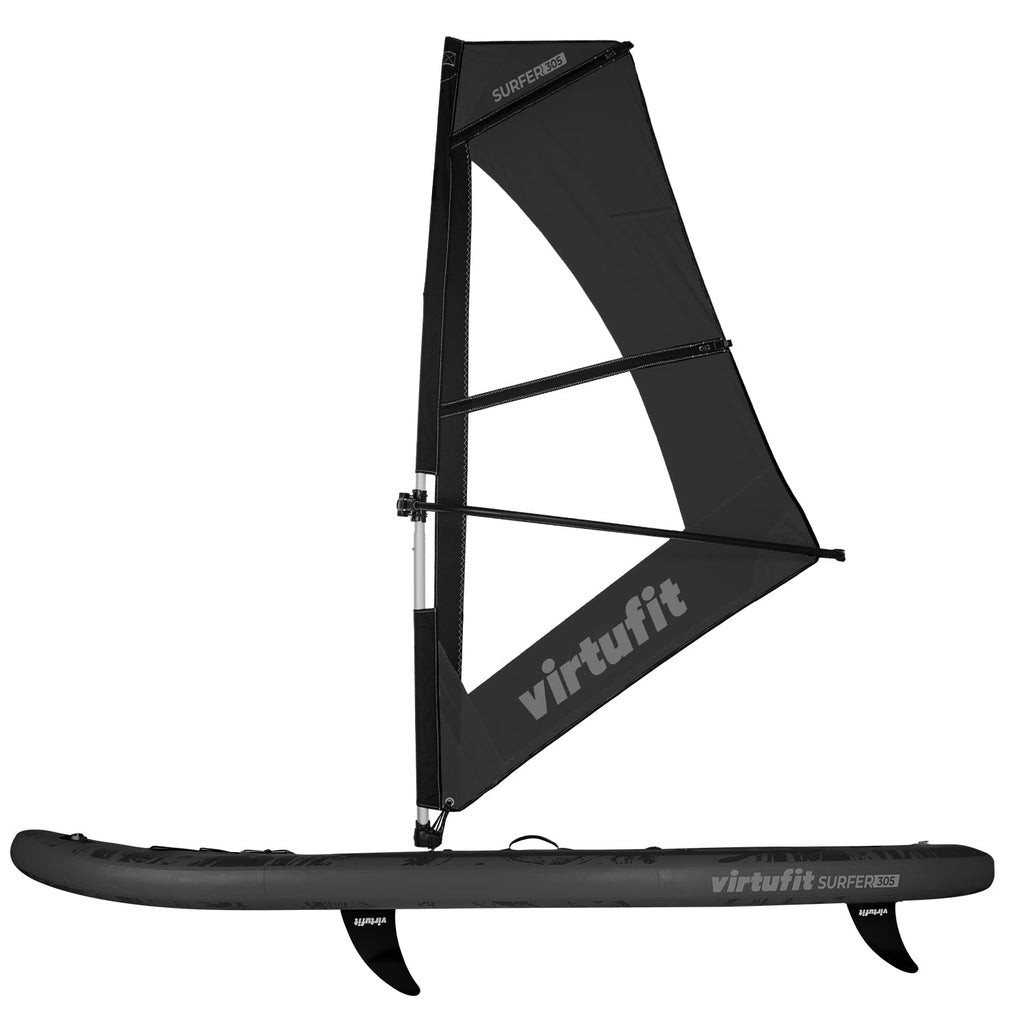 Virtufit Supboard Surfer 305 - Zwart - Inclusief Windzeil en accessoires