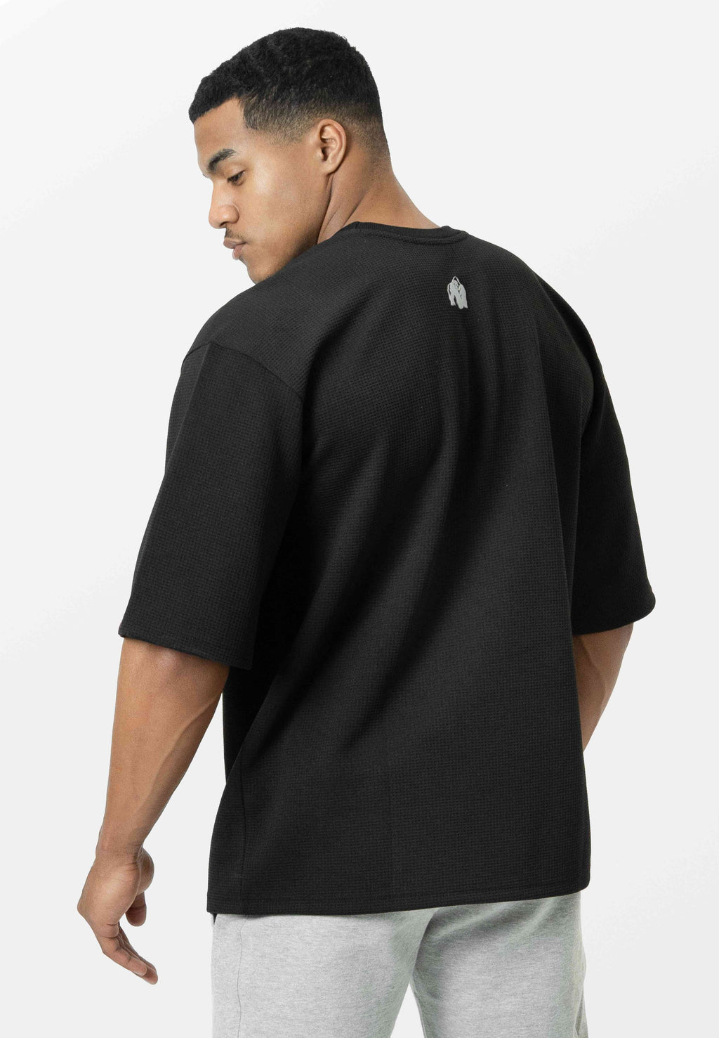 Gorilla Wear Idaho Oversized Waffle T-shirt - Zwart