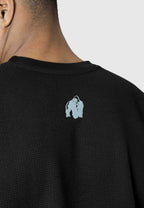 Gorilla Wear Idaho Oversized Waffle T-shirt - Zwart