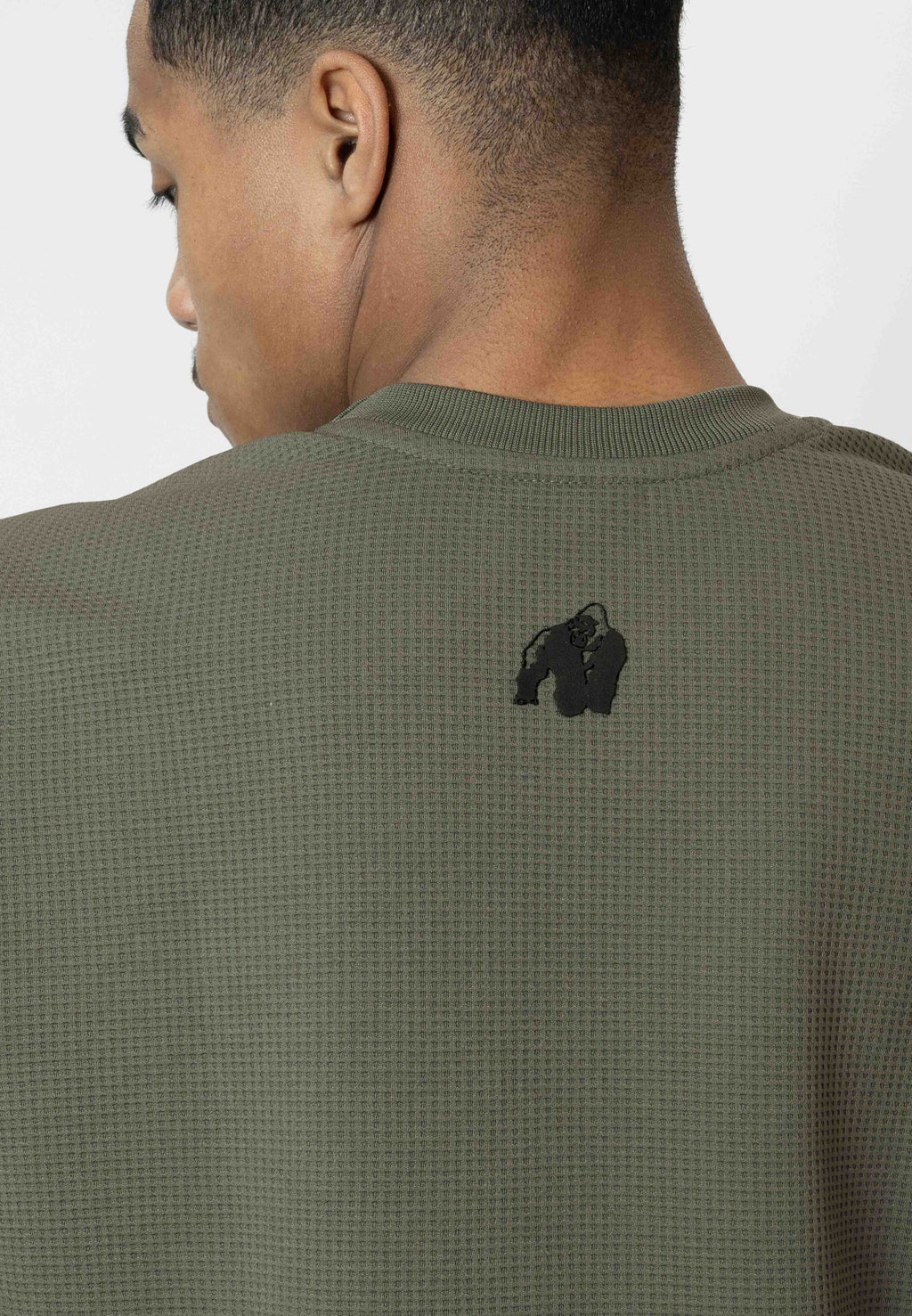 Gorilla Wear Idaho Oversized Waffle T-shirt - Legergroen