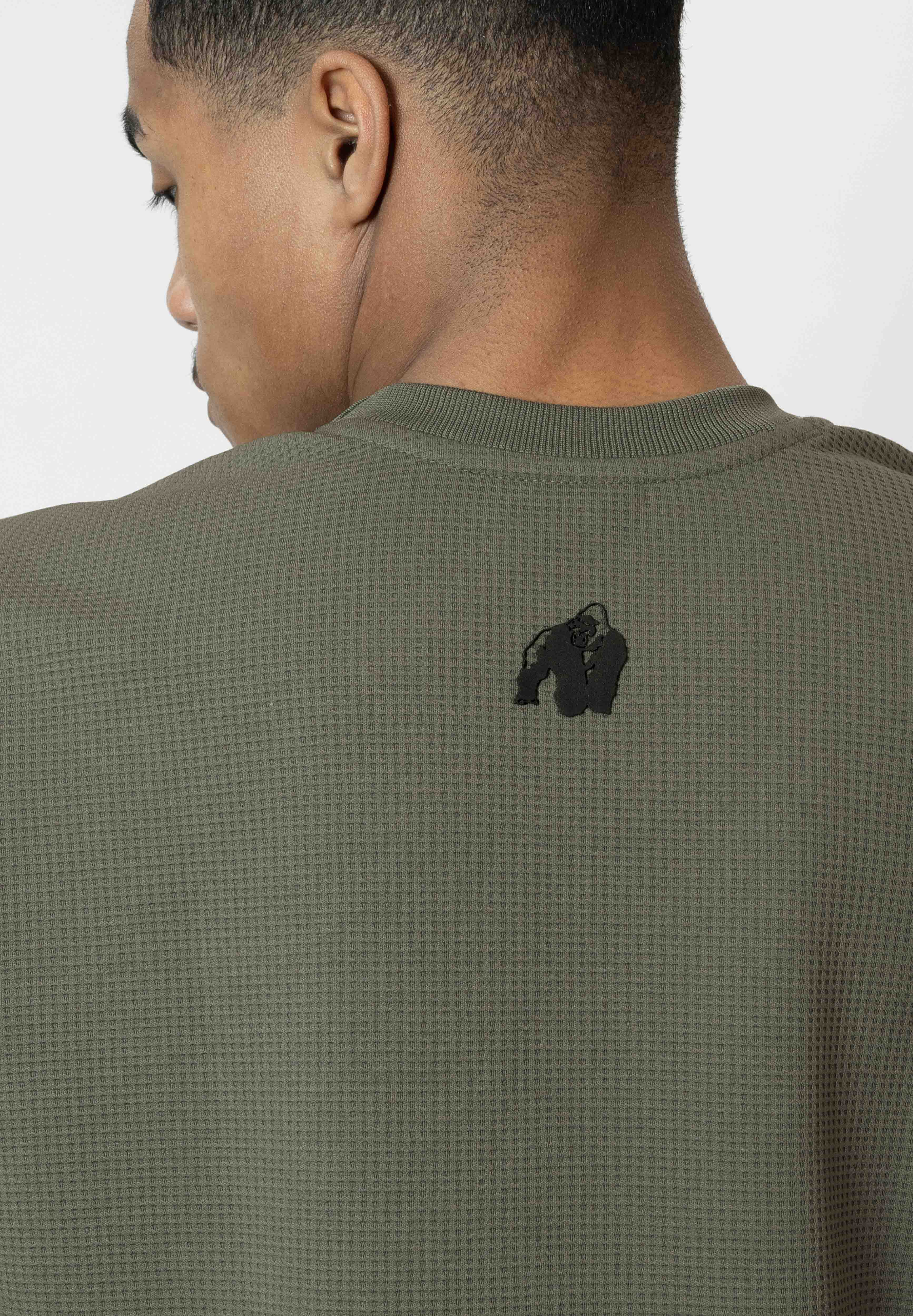 Gorilla Wear Idaho Oversized Waffle T-shirt - Legergroen