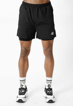 Gorilla Wear Lowell 2-In-1 Shorts - Korte Broek - Zwart