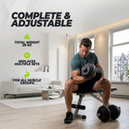 VirtuFit Verstelbare Dumbbell Set - Vinyl - 2 x 14 kg
