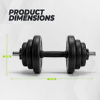 VirtuFit Verstelbare Dumbbell Set - Vinyl - 2 x 14 kg