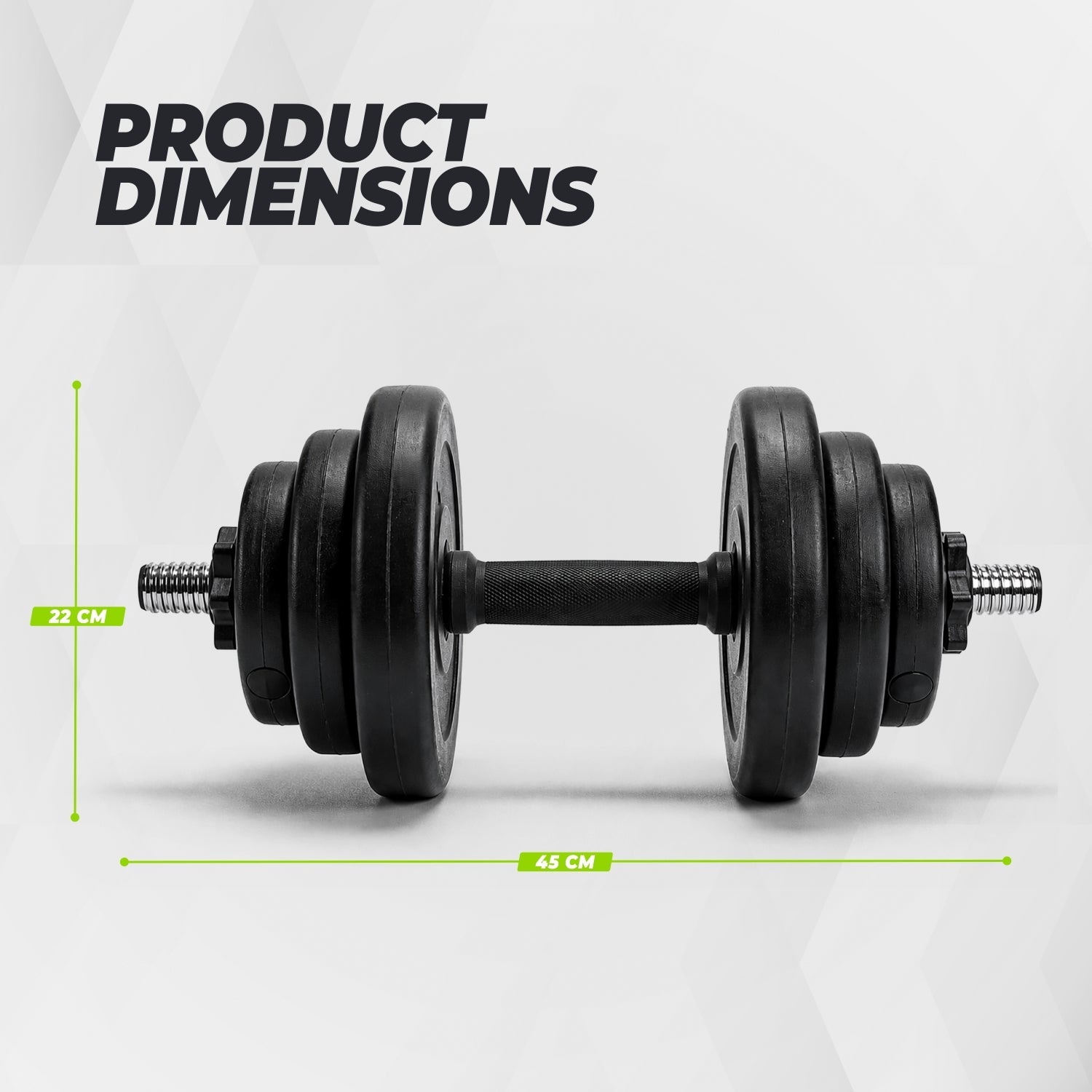 VirtuFit Verstelbare Dumbbell Set - Vinyl - 2 x 14 kg