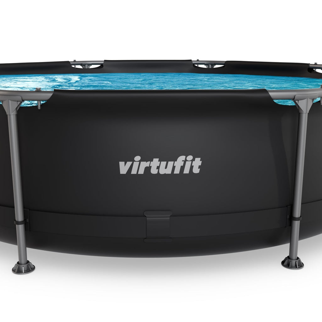 VirtuFit Zwembad Rond Ø305 x 76 cm - Antraciet - Compleet Pakket