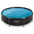 VirtuFit Zwembad Rond Ø305 x 76 cm - Antraciet - Compleet Pakket