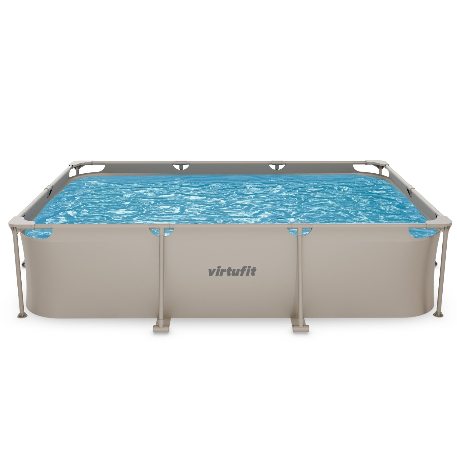 VirtuFit Rechthoekig Zwembad - 300 x 210 x 66 cm - Beige - Compleet Pakket