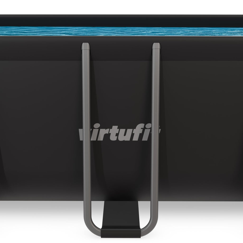 VirtuFit Rechthoekig Zwembad 400 x 200 x 122 cm - Antraciet - Compleet Pakket