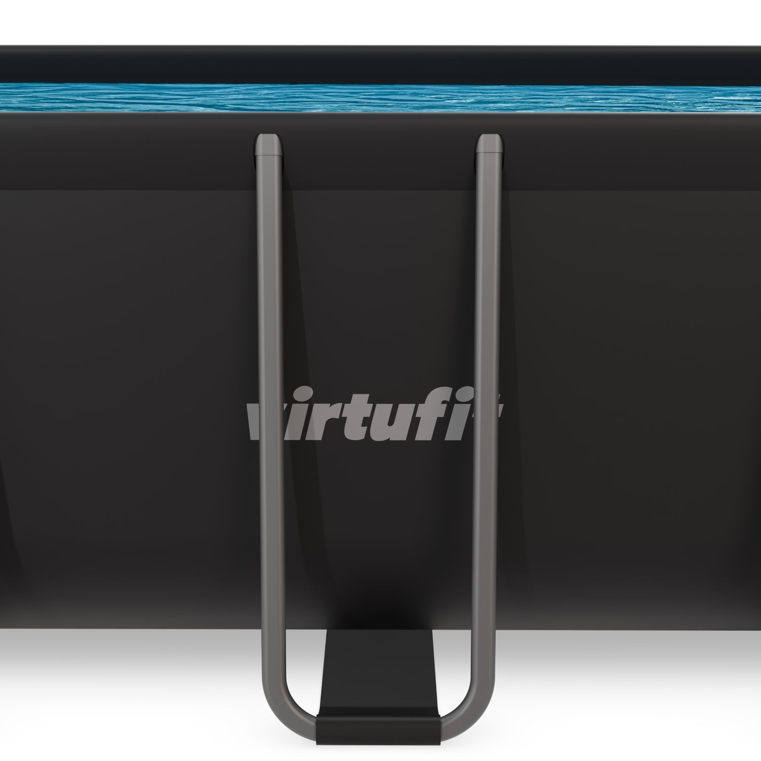 VirtuFit Rechthoekig Zwembad 400 x 200 x 122 cm - Antraciet - Compleet Pakket