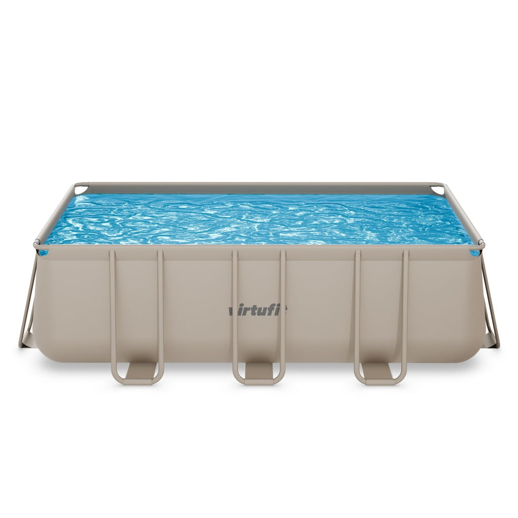 VirtuFit Rechthoekig Zwembad 400 x 200 x 122 cm - Beige - Compleet Pakket