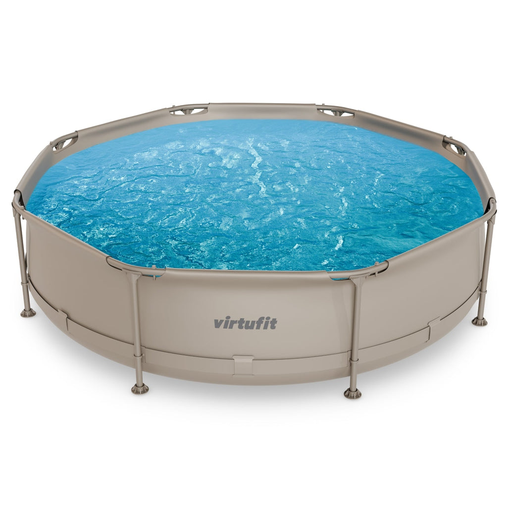 VirtuFit Zwembad Rond Ø366 x 100 cm - Beige - Compleet Pakket