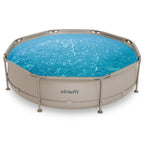 VirtuFit Zwembad Rond Ø366 x 100 cm - Beige - Compleet Pakket
