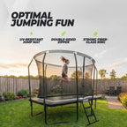 VirtuFit Premium Rechthoekige Trampoline met Veiligheidsnet - Zwart - 183 x 274 cm - Gratis trap