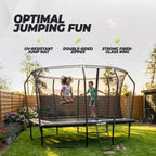 VirtuFit Premium Rechthoekige Trampoline met Veiligheidsnet - Zwart - 244 x 366 cm - Gratis trap