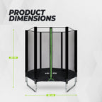 VirtuFit Trampoline met Veiligheidsnet - Zwart - 183 cm