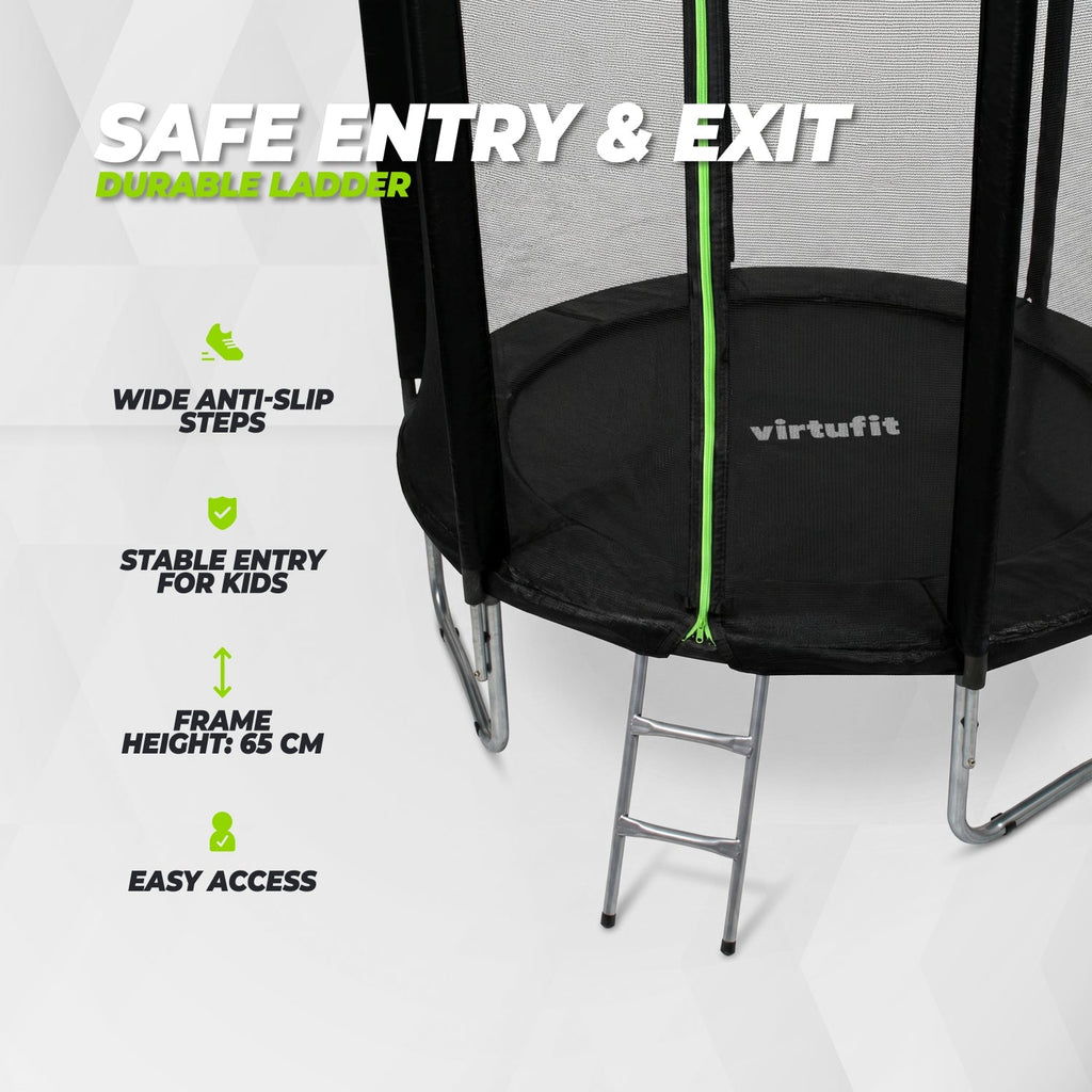 VirtuFit Trampoline met Veiligheidsnet - Zwart - 251 cm