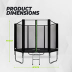 VirtuFit Trampoline met Veiligheidsnet - Zwart - 251 cm
