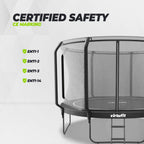 VirtuFit Premium Trampoline met Veiligheidsnet - Zwart - 366 cm