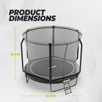 VirtuFit Premium Trampoline met Veiligheidsnet - Zwart - 305 cm