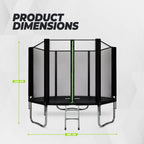 VirtuFit Trampoline met Veiligheidsnet - Zwart - 305 cm
